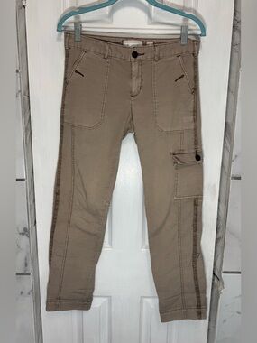 Hei Hei Anthro Women’s Tan Cargo Pants Sz 2 The Wanderer Straight Crop Utility